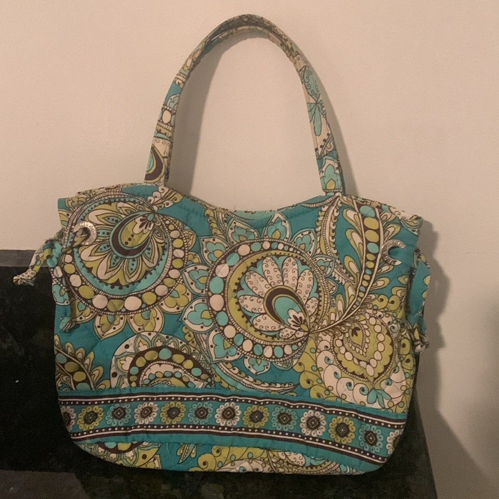 VERA BRADLEY purse handbag Sherry style bag, Peacock pattern, retired 2007